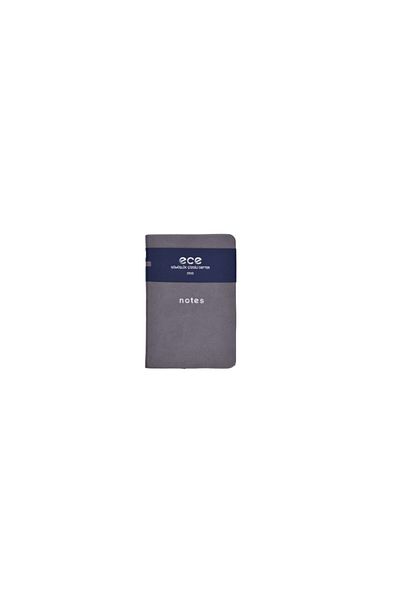 Ece Ajanda دفتر Ece - فضي 9x13.5 - رمادي مخطط