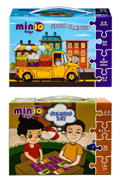 minİQ toys الخضروات والفواكه - لعبة تذكر الذاكرة مجموعة مكونة من قطعتين من ال...