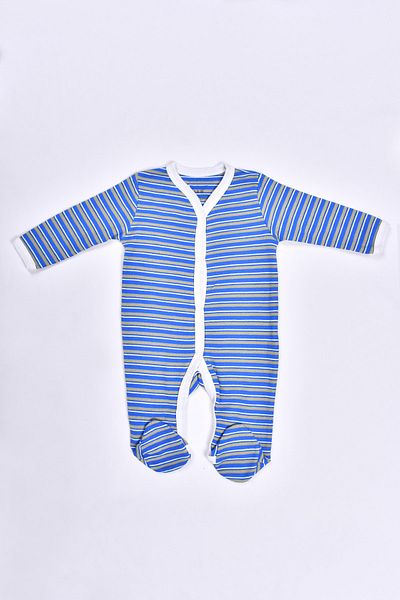Alingo 100% Cotton Baby Unisex Long Sleeve Jumpsuit with Booties