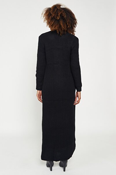 Hopoi Kadın Siyah Saç Örgülü Elbise Cck9090