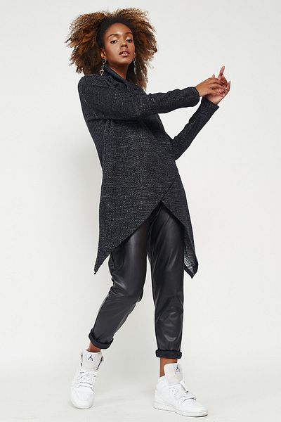 Hopoi Women's Anthracite Zippered Poncho Bp2000