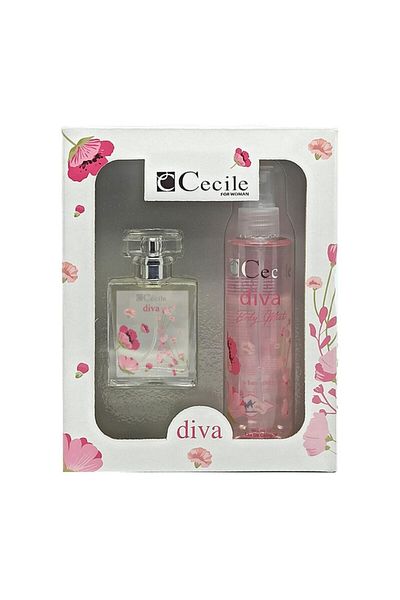 Cecile Women's Edt Diva 55 ml + Body Mist 150 ml