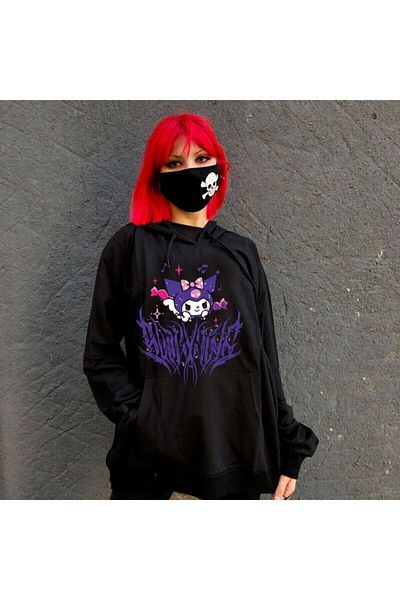 Köstebek Суичър с качулка Modakarma Harajuku Kuromi Gothic (унисекс)