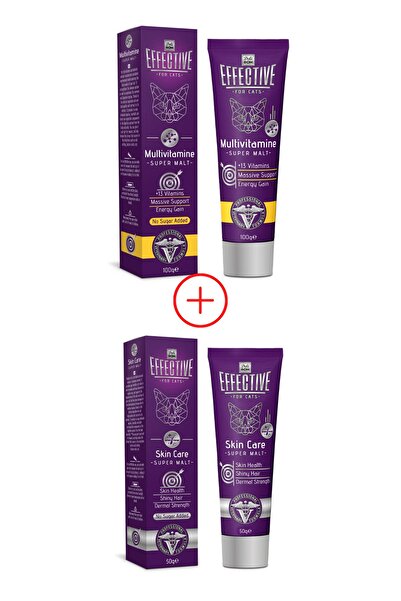 Delibon Effective Kedi Maltı Multivitamin 100 Gr + Cilt Ve Tüy Bakımı Için Ke...