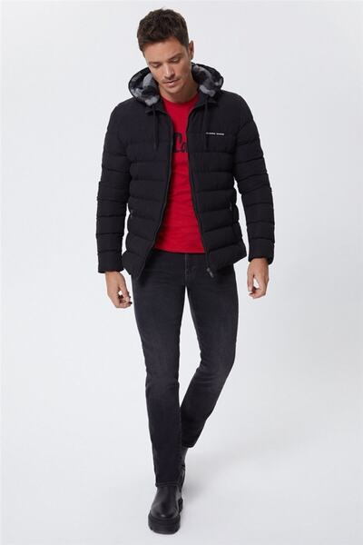 Lee Cooper معطف Glory للرجال باللون الأسود موديل 221 LCM