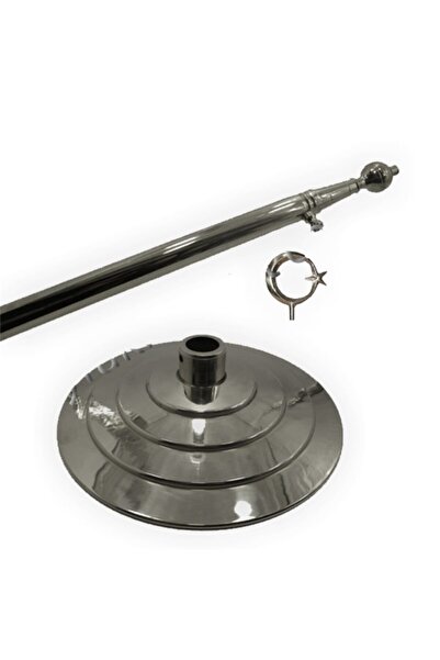 Genel Markalar Makam Bayrak Direği Krom 245cm Paslanmaz Direk