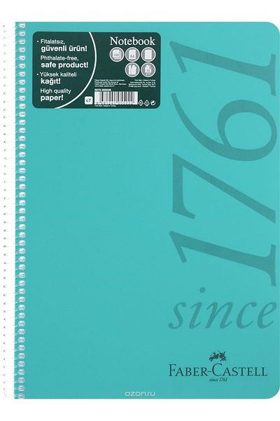 Faber Castell Spiral Pp Cover 100 Sheets Lined Notebook