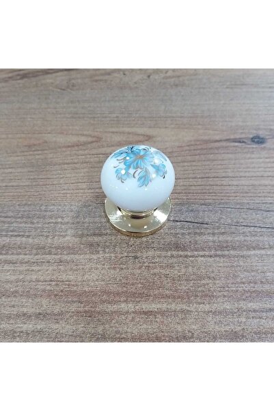 ARON 3005-60-147 Altın Rustik Porselen Düğme Kulp Mobilya Çekmece Dolap Komid...