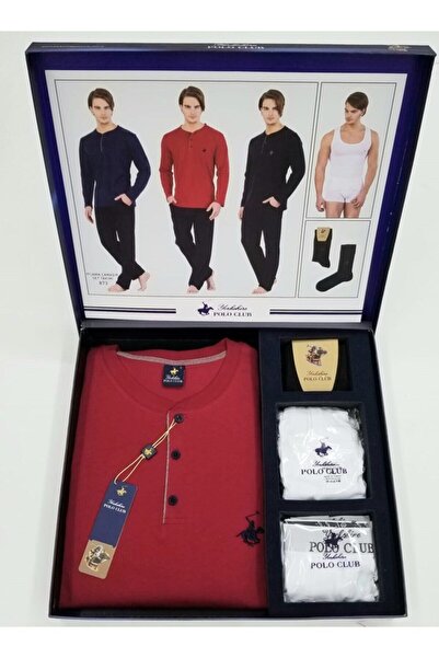 Yorkshire Polo Club مجموعة مهر العريس باللون العنابي للرجال