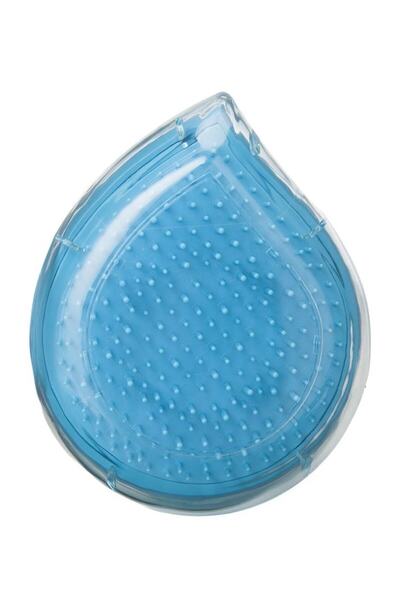 LAND OF MYTH Lom1247 Compact Detangling Brush To Go - Bag Type Capped Hair Detangling Combing Brush - Blue White