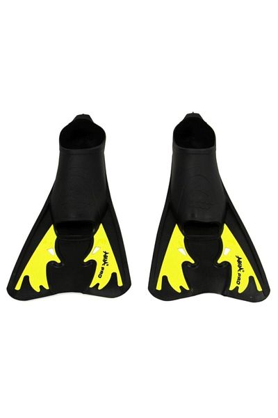 Aqua Pro Short Pool Flippers,Diving Flippers 38-39 Yellow