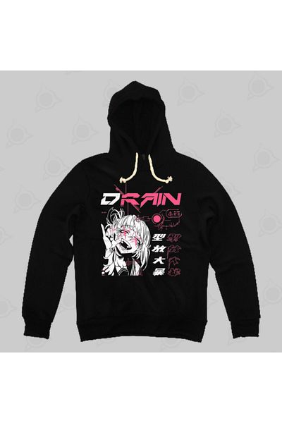 GC GÖKHAN CLUB Унисекс черен суитшърт с щампа My Hero Academy Himiko Toga