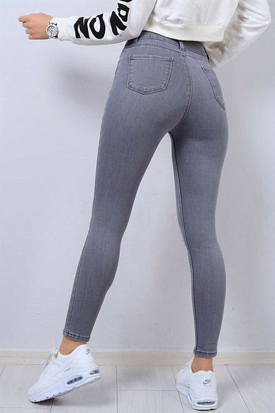 LİMABEL Trend Grey Skinny Jeans Ψηλόμεσο Jean Grey Skinny Jeans
