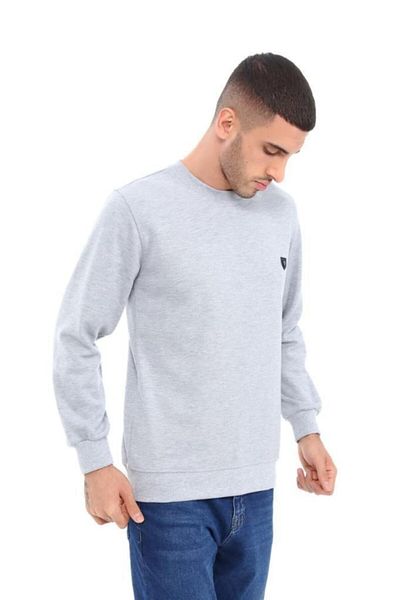 Rey Polo Men's Crew Neck Long Sleeve Basic Sweatshirt