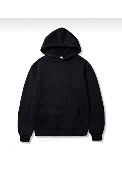 TA COLLECTİON Unisex Μαύρο φούτερ με κουκούλα με κουκούλα με κουκούλα