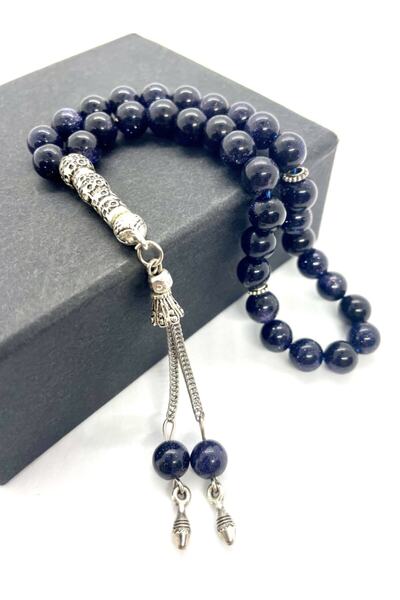 AgateStones Doğal Mavi Yıldız Taşı Tesbih