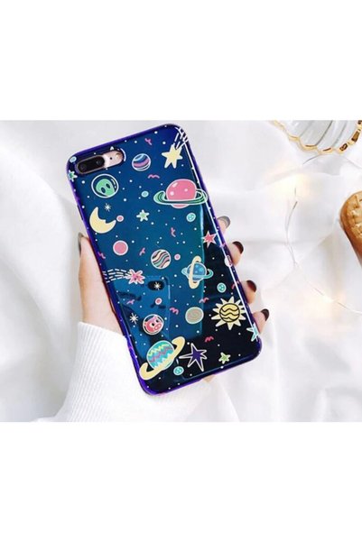 KorseShop حافظة بلو راي مون ستار بلانيت لامعة لهاتف آيفون 6 - 6s