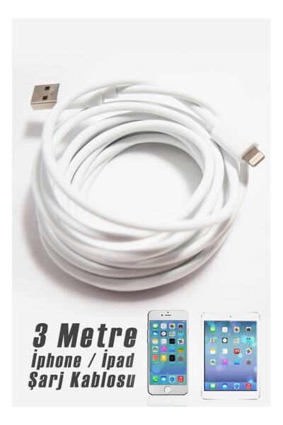 Design Look Ipad Iphone 6 7 8 Plus, 11 , 12 Pro ,max , X, Xs , Se Usb Şarj Kablosu 3 Metre