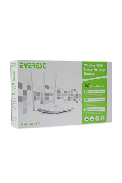 Everest Grup Everest Ewr-f303 2.4ghz 300mbps 1wan + 3lan Portlu Wireless Router (modem Değildir)
