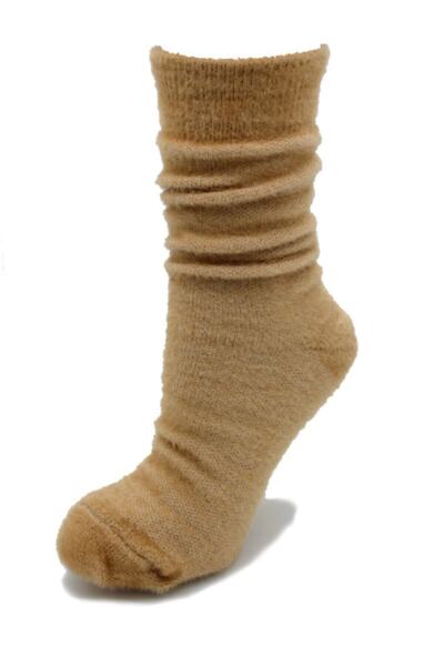 A CLASSE Furry Beige Thick Winter Women's Socks