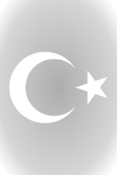 Quart Aksesuar 30 Cm Beyaz Ay Yıldız Sticker Türk Bayrağı Sticker
