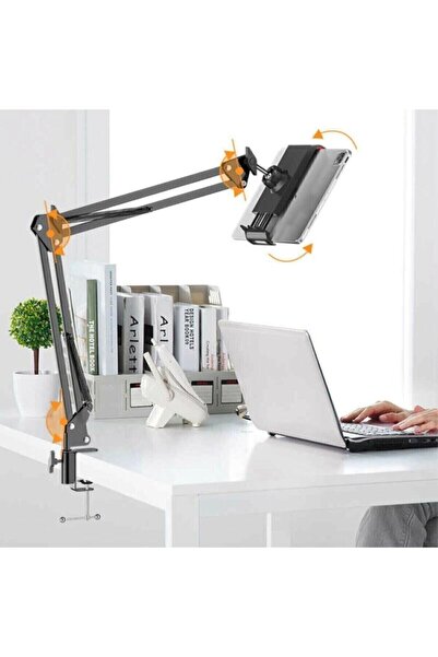 Kyrotech Μαύρη τηλεσκοπική βάση επιτραπέζιου τηλεφώνου για tablet - Ρυθμιζόμενη αναδιπλούμενη στάθμη