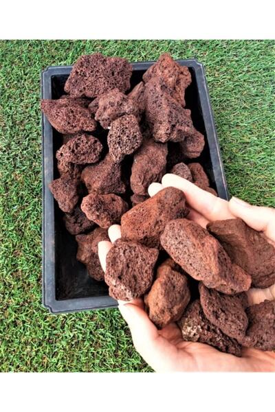 Asenya Dekoratif Pomza Taşı 25 Kg 5-10 Cm Bahçe Dekor Taşı Kırmızı Pomza Tarı...