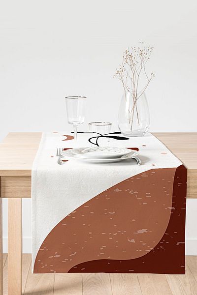 Realhomes Μοντέρνο Suede Runner με ψηφιακή εκτύπωση ειδικής σχεδίασης