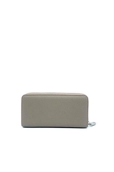 Eminsa Sand Color Genuine Leather Women's Wallet with Hand Holder