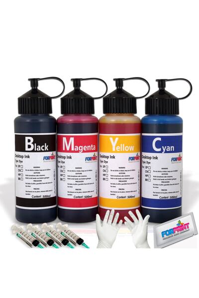 Canon Pıxma E484/e3140/e4240 Yazıcı Uyumlu Dolum Seti 4x500ml