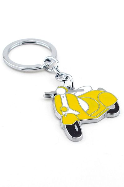 Solfera Yellow Vespa Motor Italy Metal Keychain Kc507