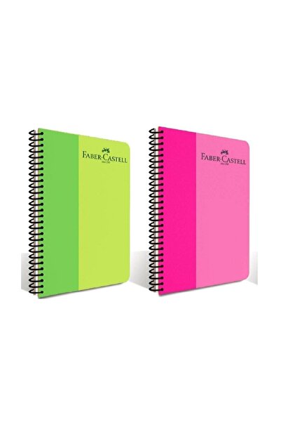 Faber Castell Bicolor Spiral PP (plastic) Cover A4 60 Sheets Unlined Notebook 4 Pieces