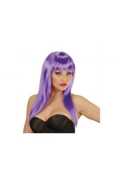 EkoAlışverişDünyam Μακριά Περούκα Μαλλιά - Μωβ