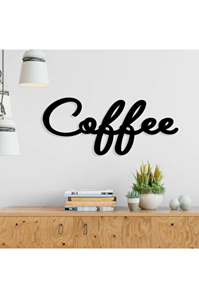Prestijdijitalbaskı Coffee Kahve Dekoratif Ahşap Duvar Yazısı - Coffee