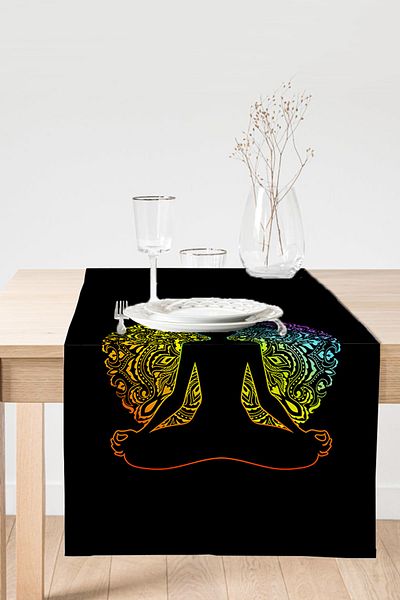 Realhomes Runner modern din piele intoarsa cu imprimare digitala cu design special