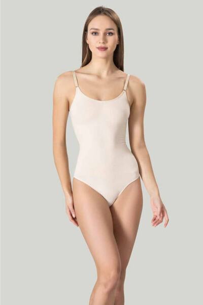 by HW Ženski bodi sa korzetom, podesivim remenom i kopčom, u boji kože, 1 vel...