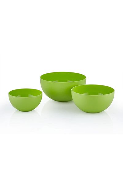 Melkan Home Set of 3 Round Bowls Green