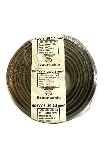 öznur kablo Öznur 3 X 2,5 Ttr Kablo Siyah 25 Metre Aynı Gün Kargo