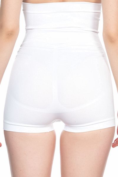 by HW Women's White Seamless High Waist Maternity Short-Legged Corset