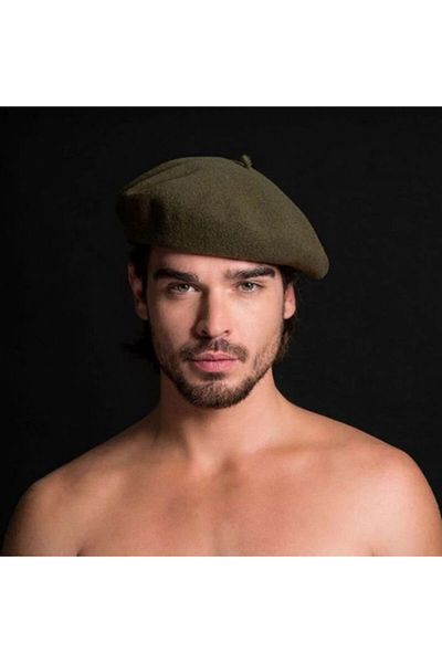 EKstore French Painter Felt Beret Khaki