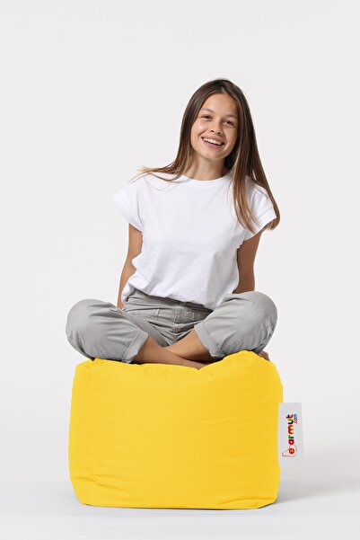 EARMUT Kare Puf Oxford Sarı