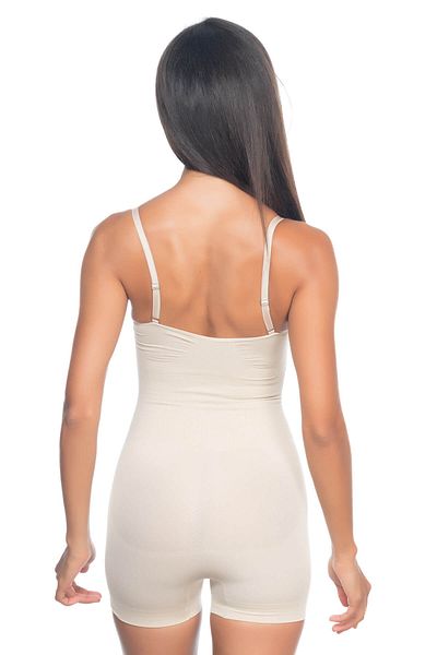 by HW Corset de corp boxer cu picior scurt fără sudură de culoarea pielii cu masaj abdominal Emay