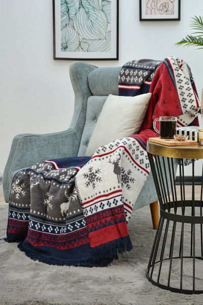 AKSU Carmelo Red Double Sided Blanket