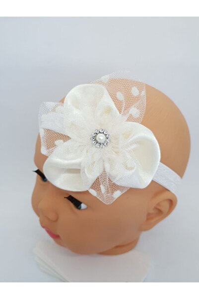 Melkady Aksesuar Melkady 086aj - Tulle Baby Headband with Stones and Poles - ...