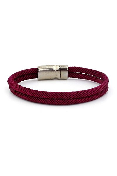 Solfera Dark Purple Two Rows Metal Magnet Men's Bracelet M013p