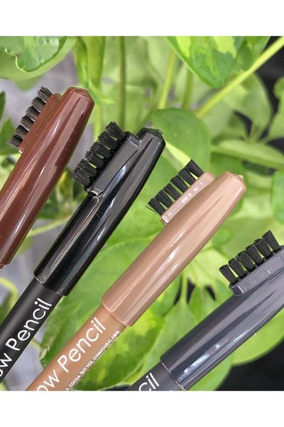 AİLY COSMETİCS مجموعة أقلام الحواجب الكلاسيكية من Roesıa مكونة من 4 قطع
