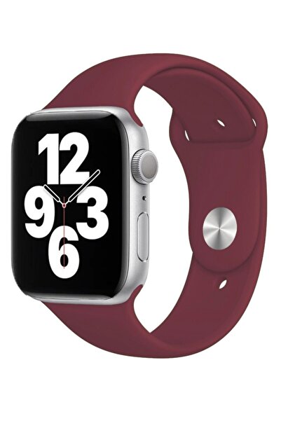 Quse S/M Silicone Band Plum Compatible with Apple Watch Serial Se/10/9/8/7/6/5/4/3 46Mm-45Mm-44Mm-42Mm
