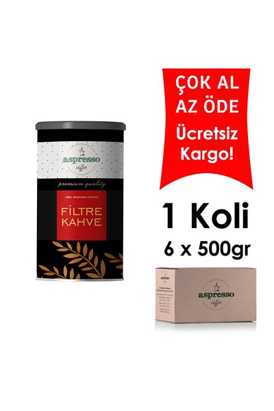 Aspresso Filter Coffee 500 GrTin Box X 6 Pieces