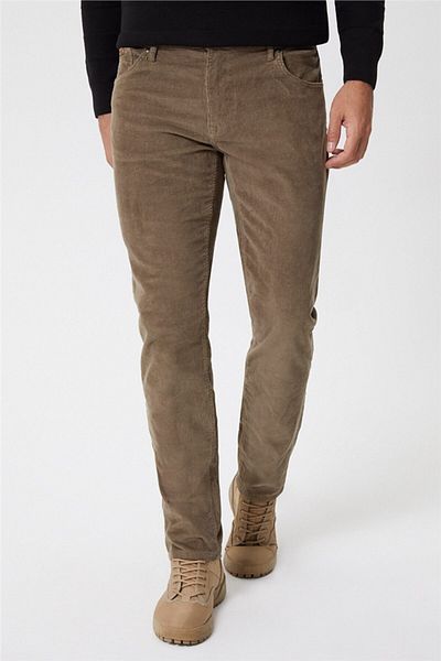 Lee Cooper 221 Lcm 221005   Ricky Nd 1 High Waist Regular Straight Straight Beige Men's Chino Pants
