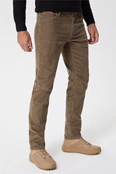 Lee Cooper 221 Lcm 221005   Ricky Nd 1 High Waist Regular Straight Straight Beige Men's Chino Pants